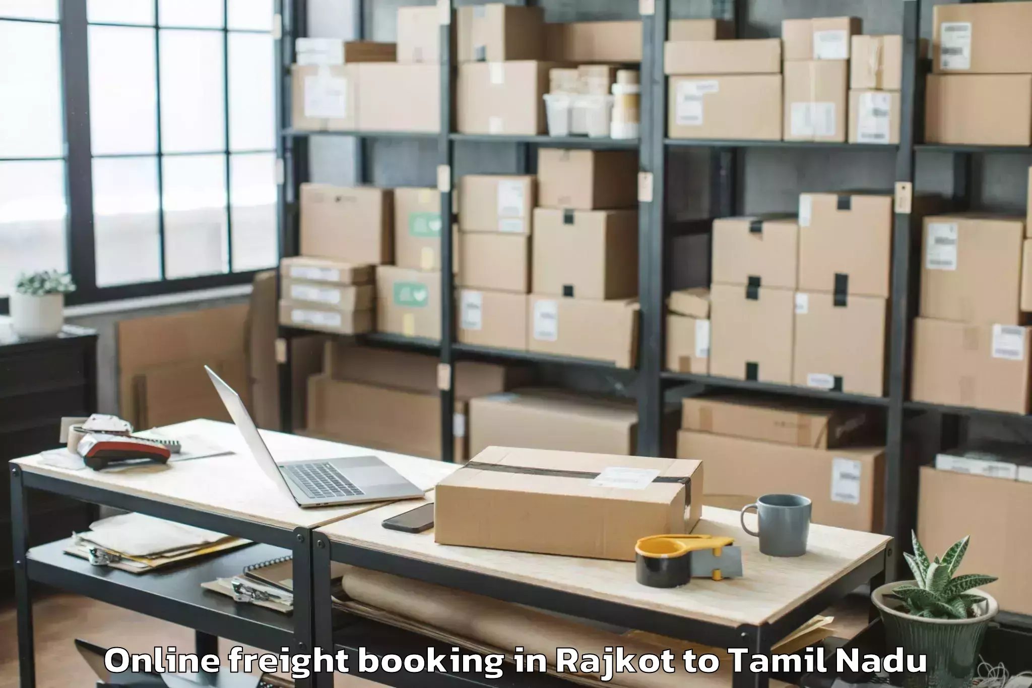 Top Rajkot to Nambiyur Online Freight Booking Available